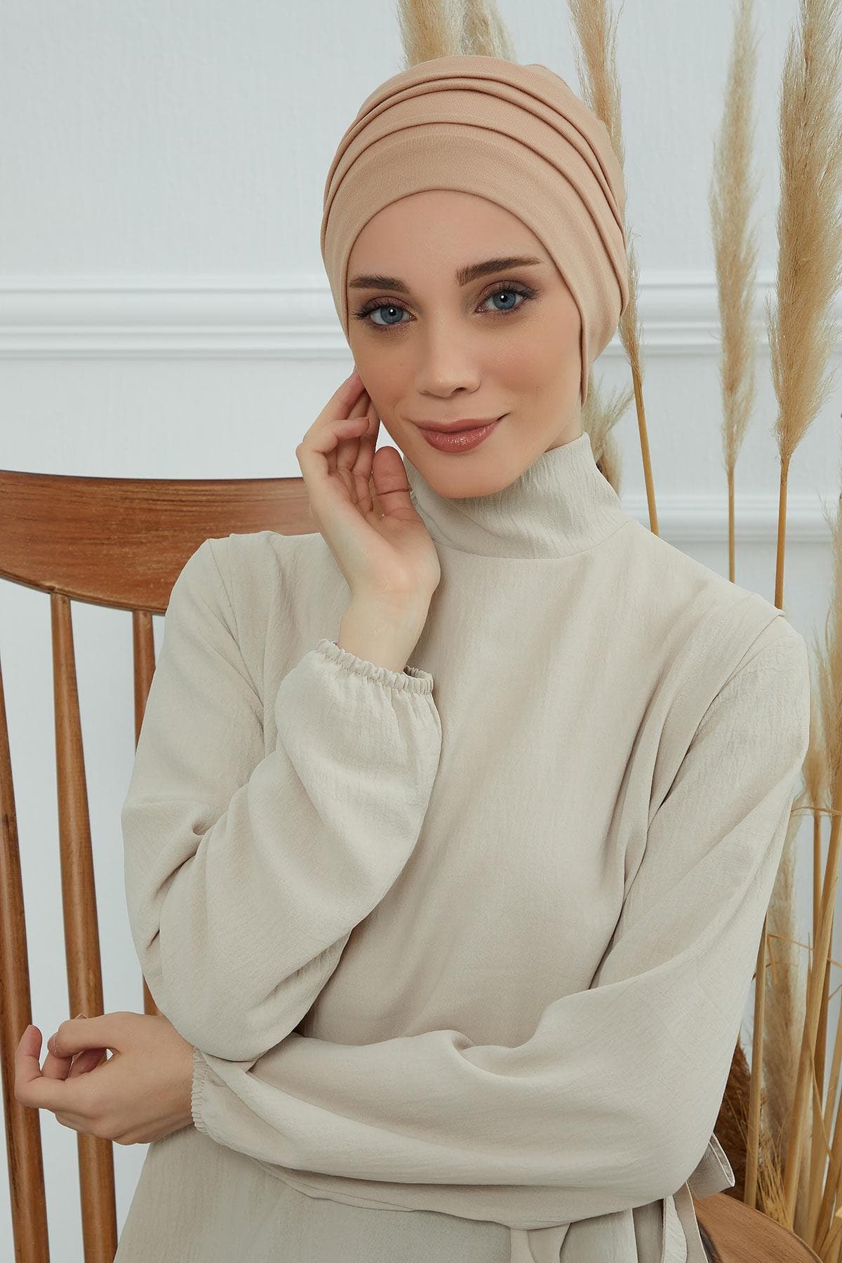 Bere Model Tesettür Bone,B-34 Sütlü Kahve — görsel 1/5