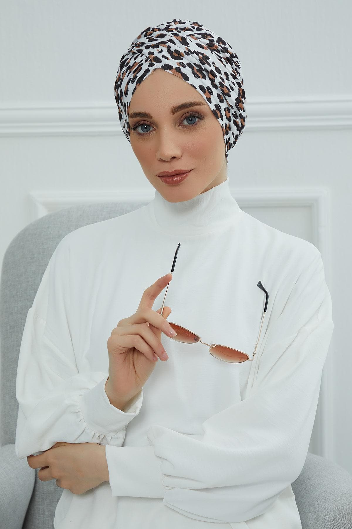 Desenli Tesettür Bone,B-9YD Desen 29 — görsel 1/2