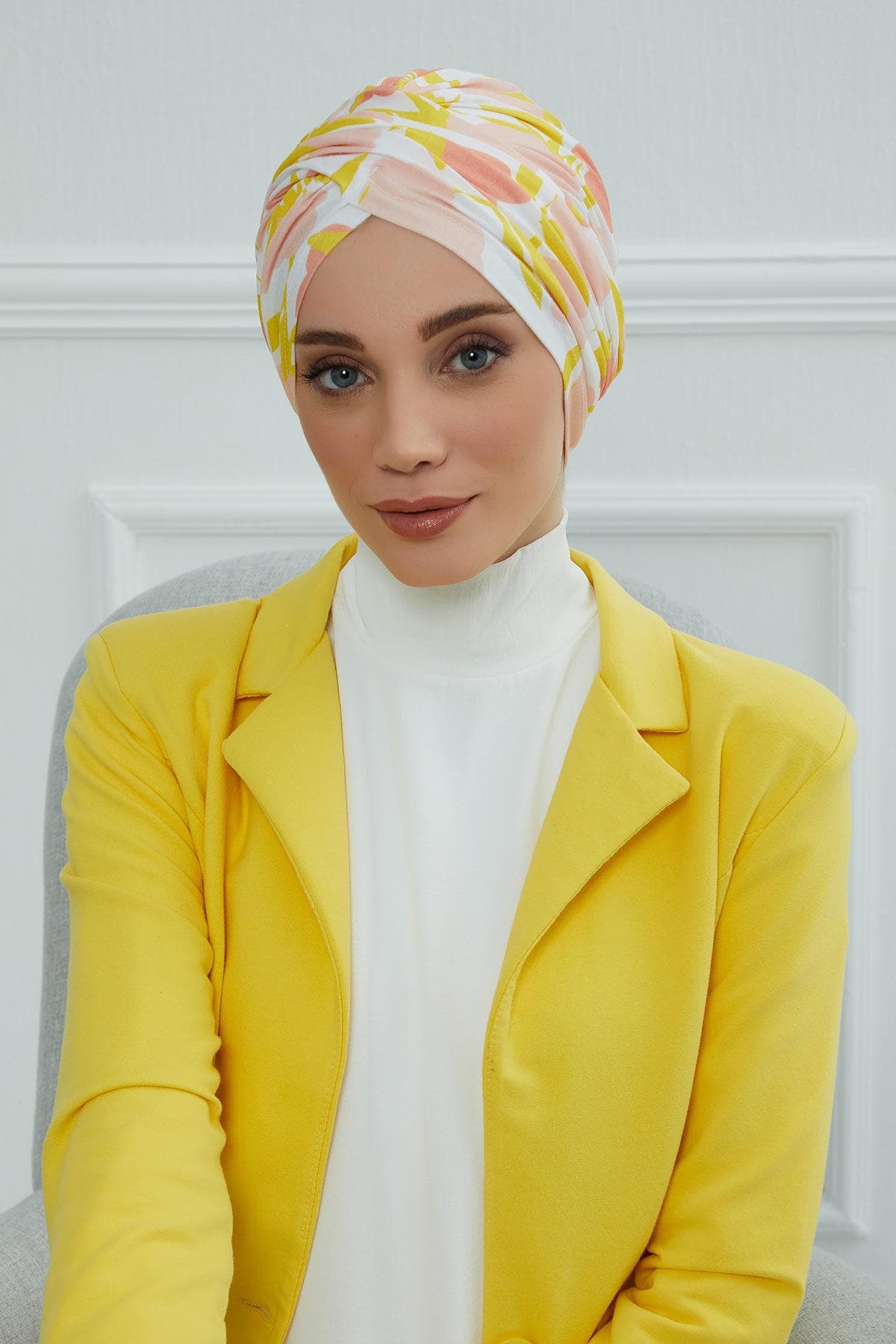 Desenli Tesettür Bone,B-9YD Desen 31 — görsel 1/4