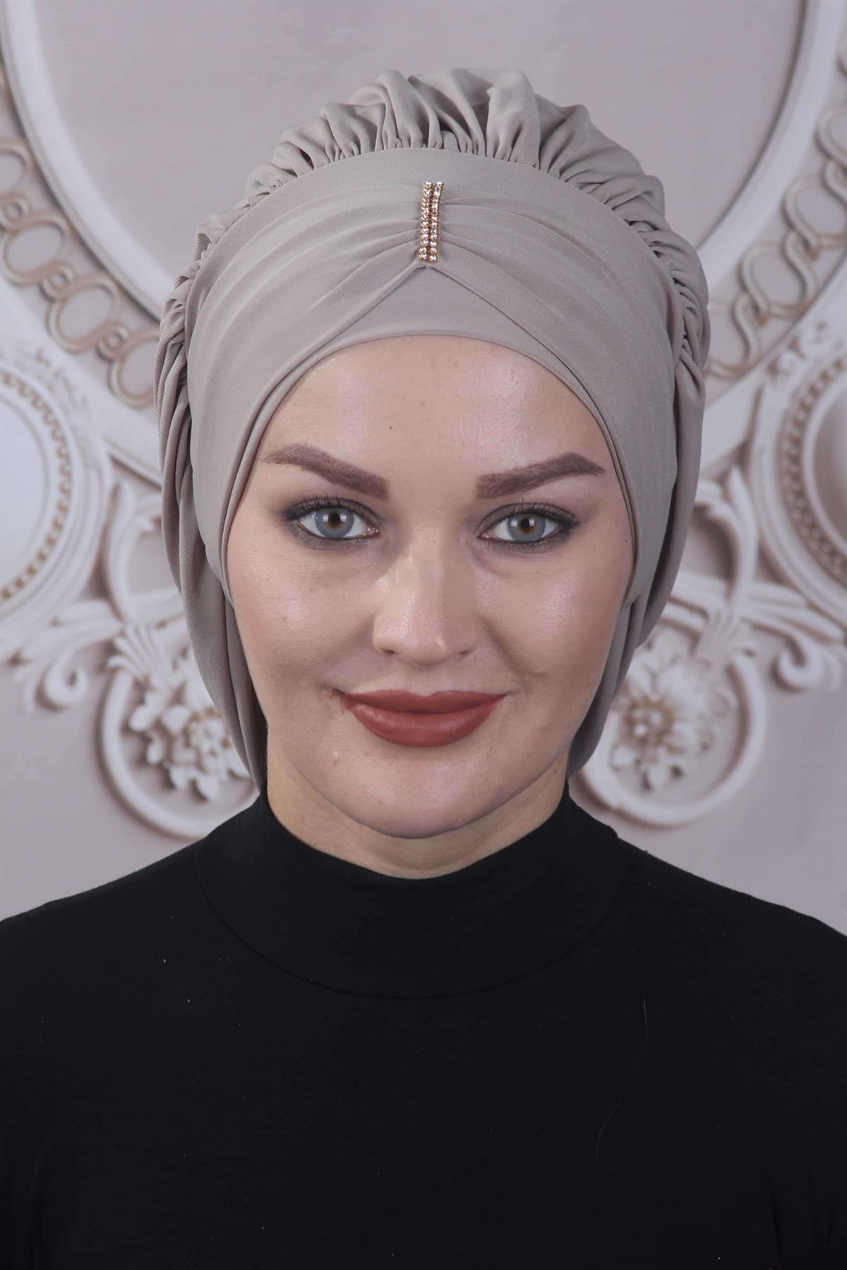 Dökümlü Taşlı Hazır Bone Taş Rengi