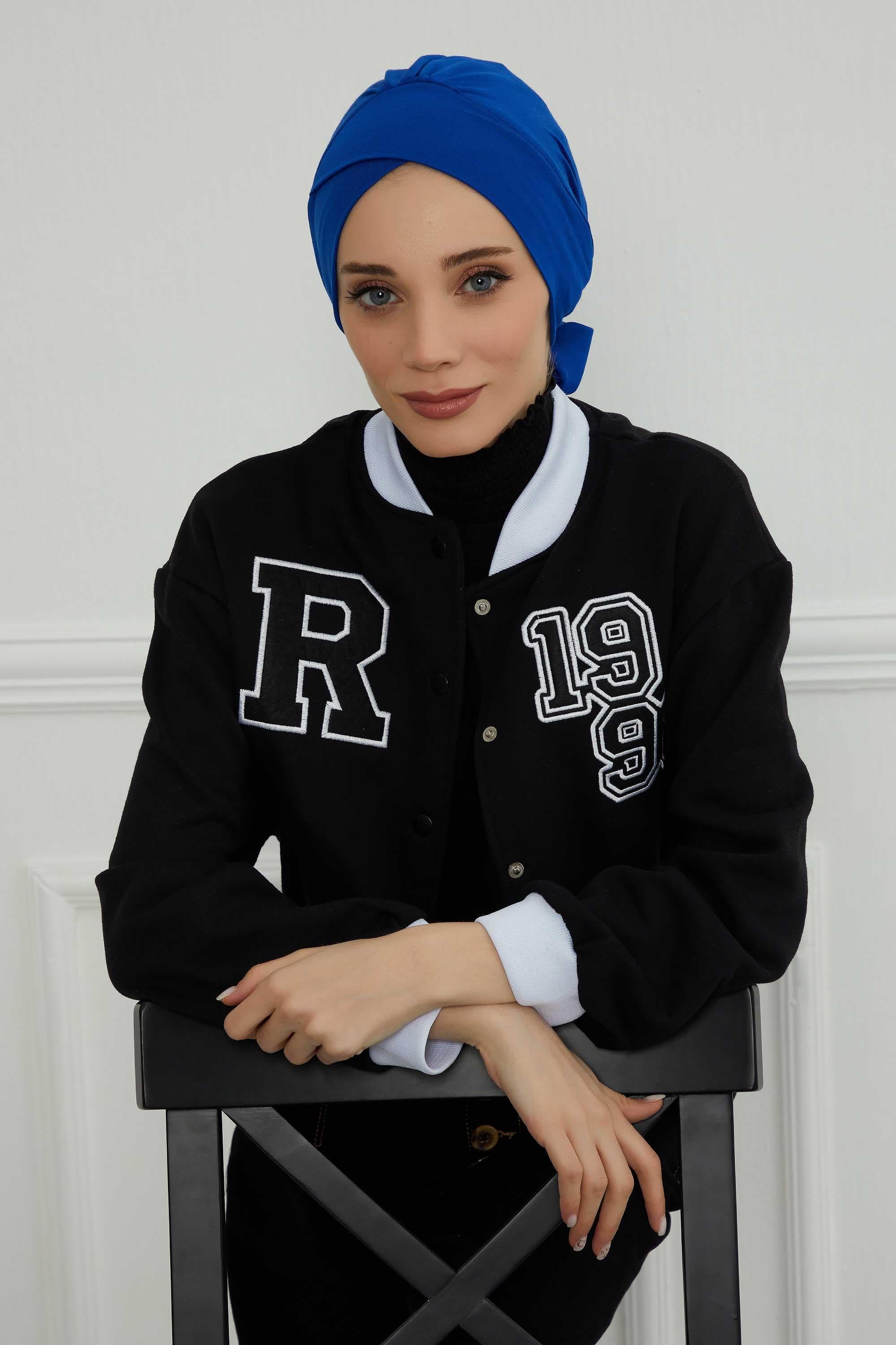 Kuşaklı Penye Bone,B-31 Saks Mavisi — görsel 1/6