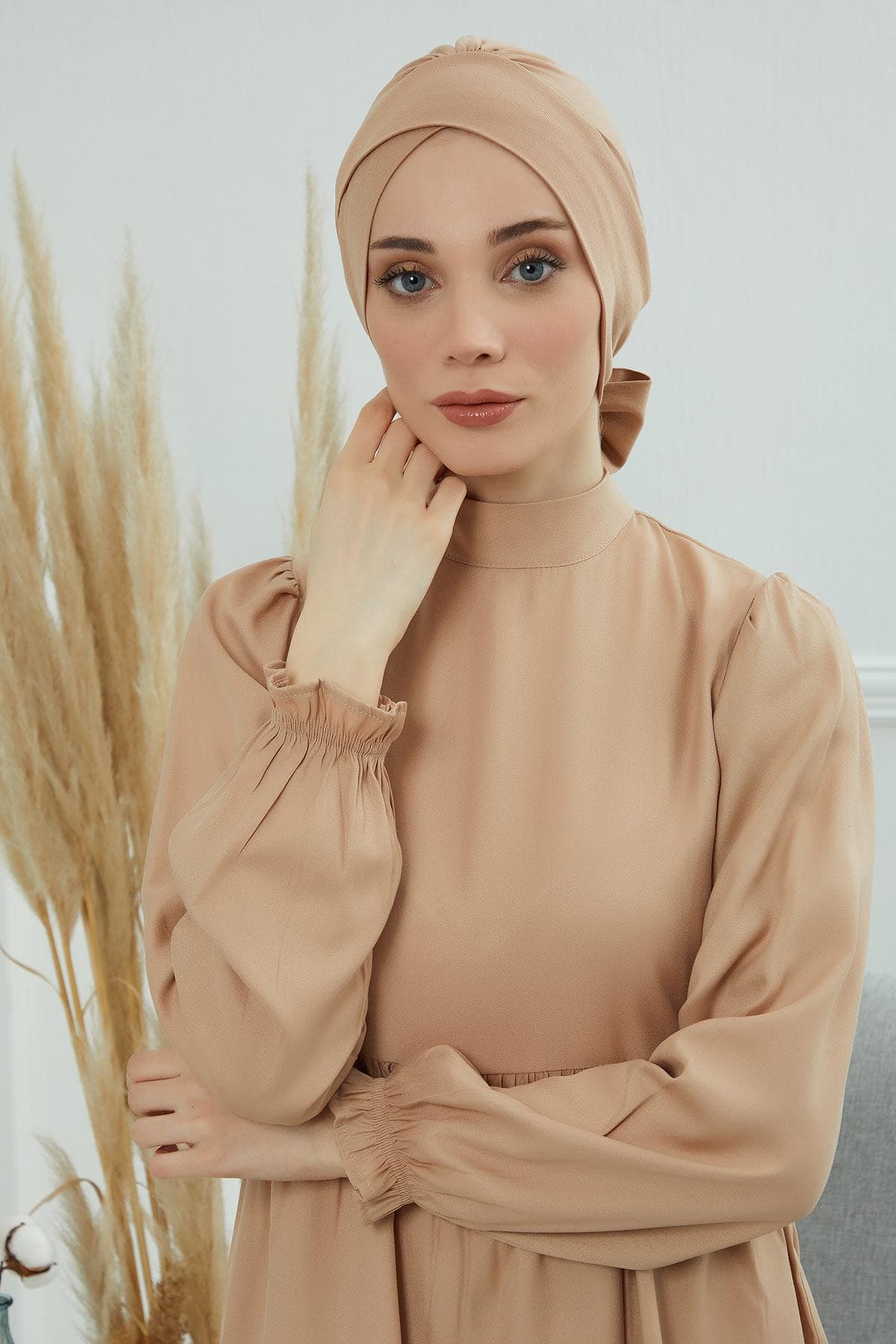Kuşaklı Penye Bone,B-31 Sütlü Kahve — görsel 1/5