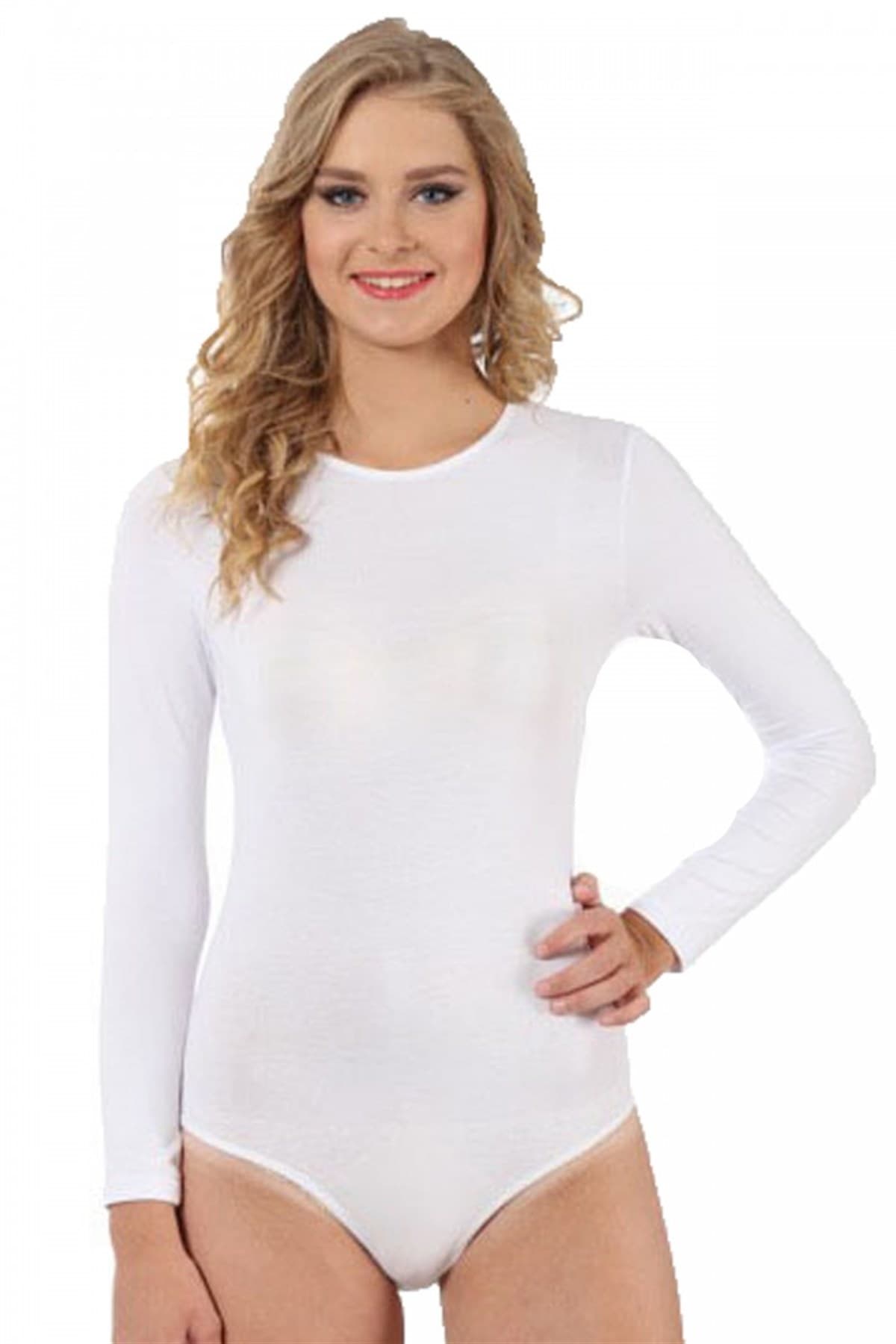Bayan Uzun Kol Çıtçıtlı Body 244 — görsel 1/2