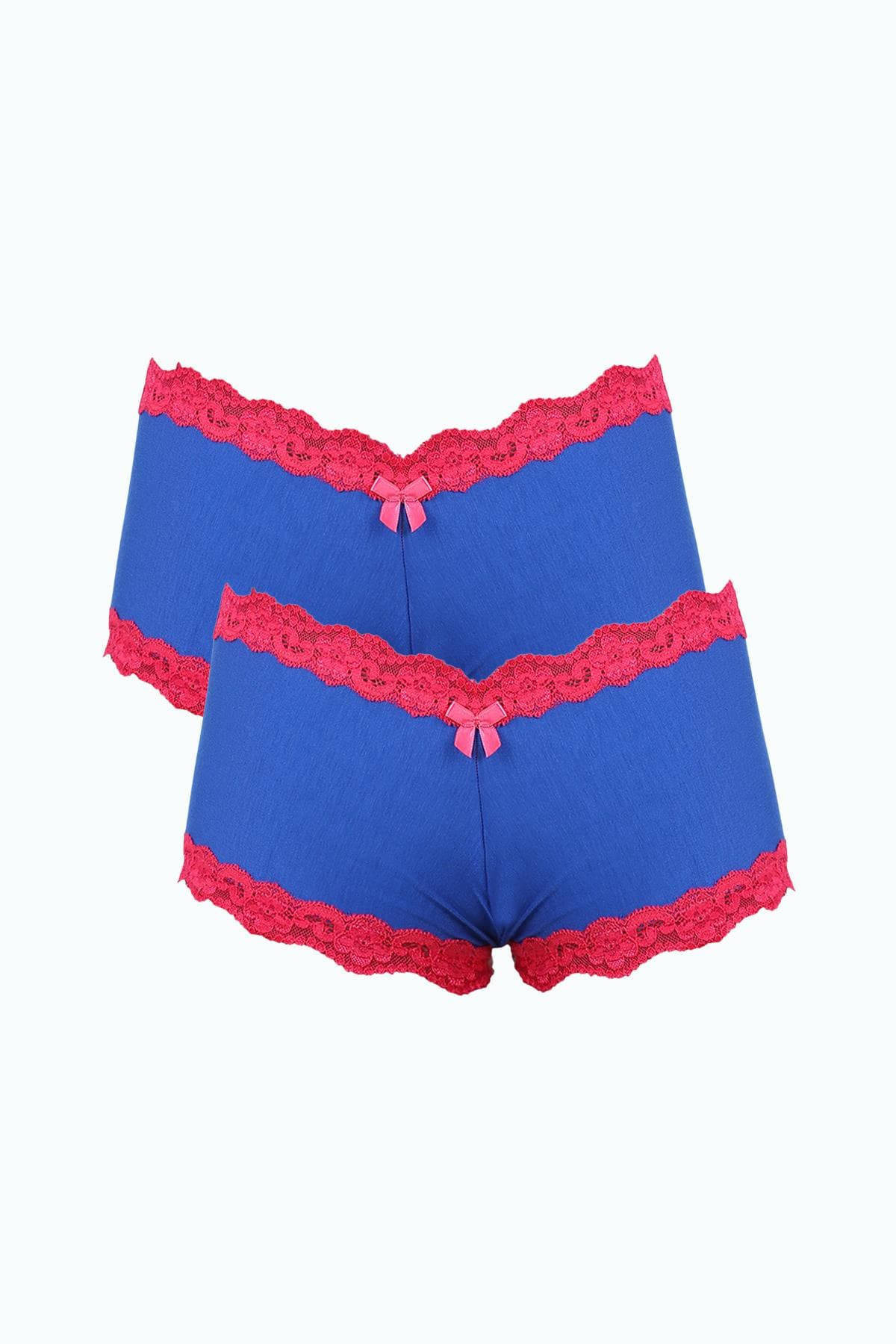 Kadın Pamuklu 2li Boxer Saks 40277 — görsel 1/3