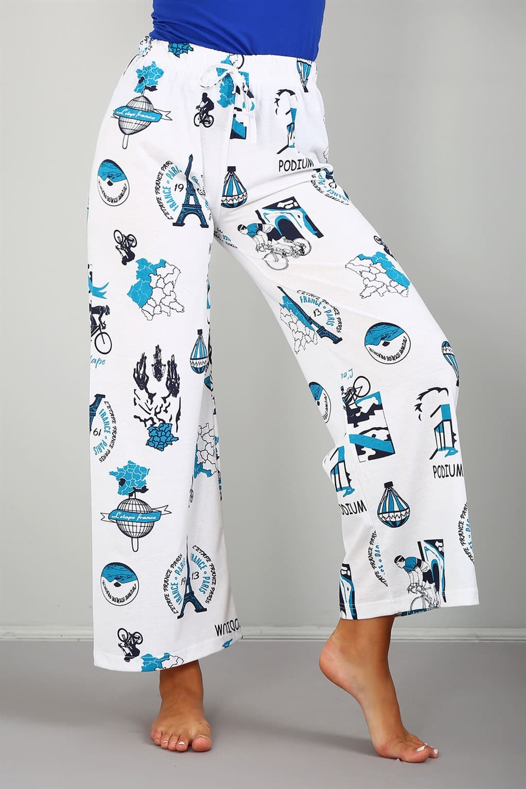 Bayan Penye Bol Paça Pantolon 210035 — görsel 1/4