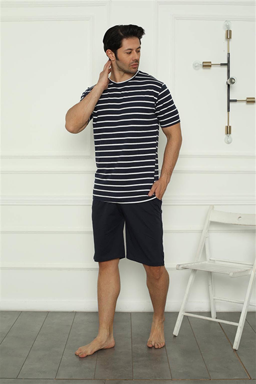 Erkek Penye Şortlu Pijama Takım 6835 — görsel 1/4