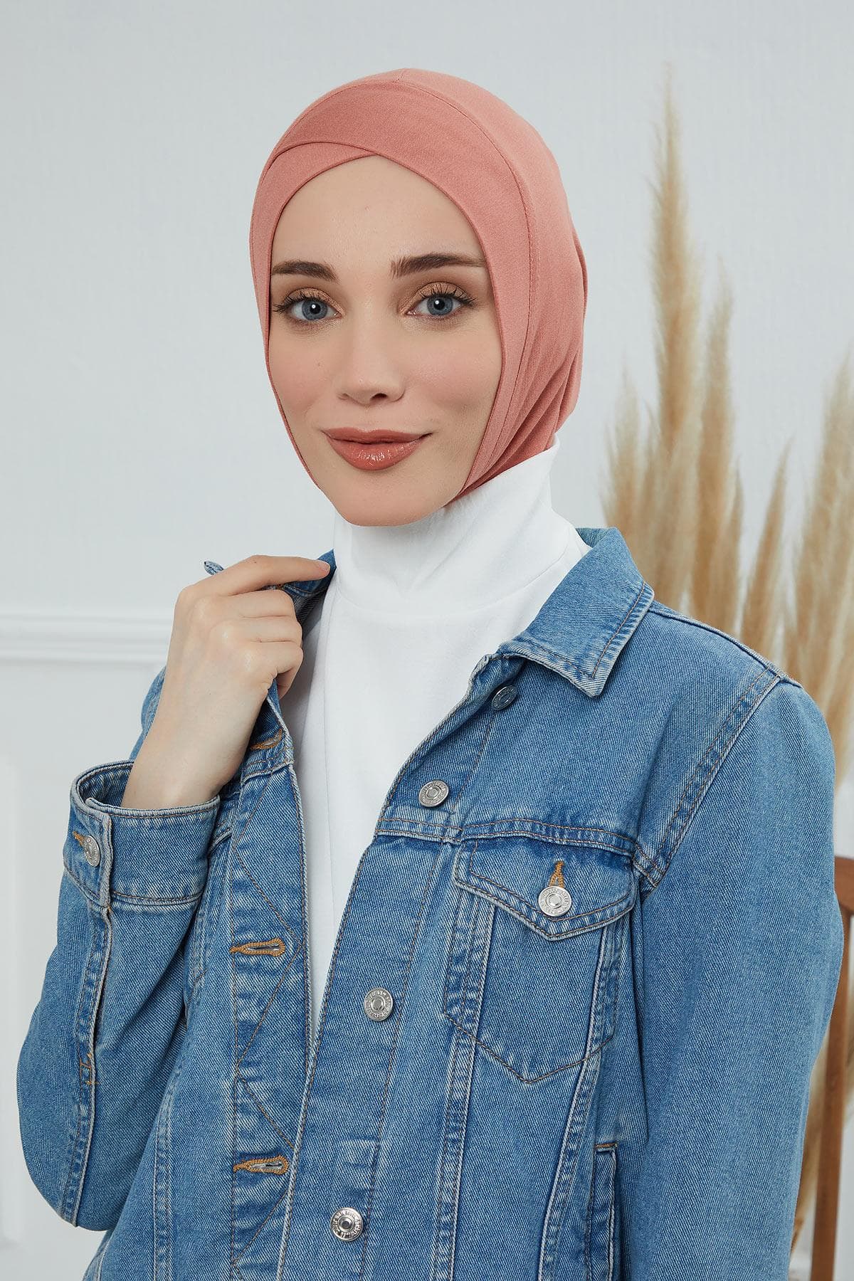 Önü Çapraz Detaylı Penye İç Bone,TB-4,TB-4 Somon — görsel 1/6