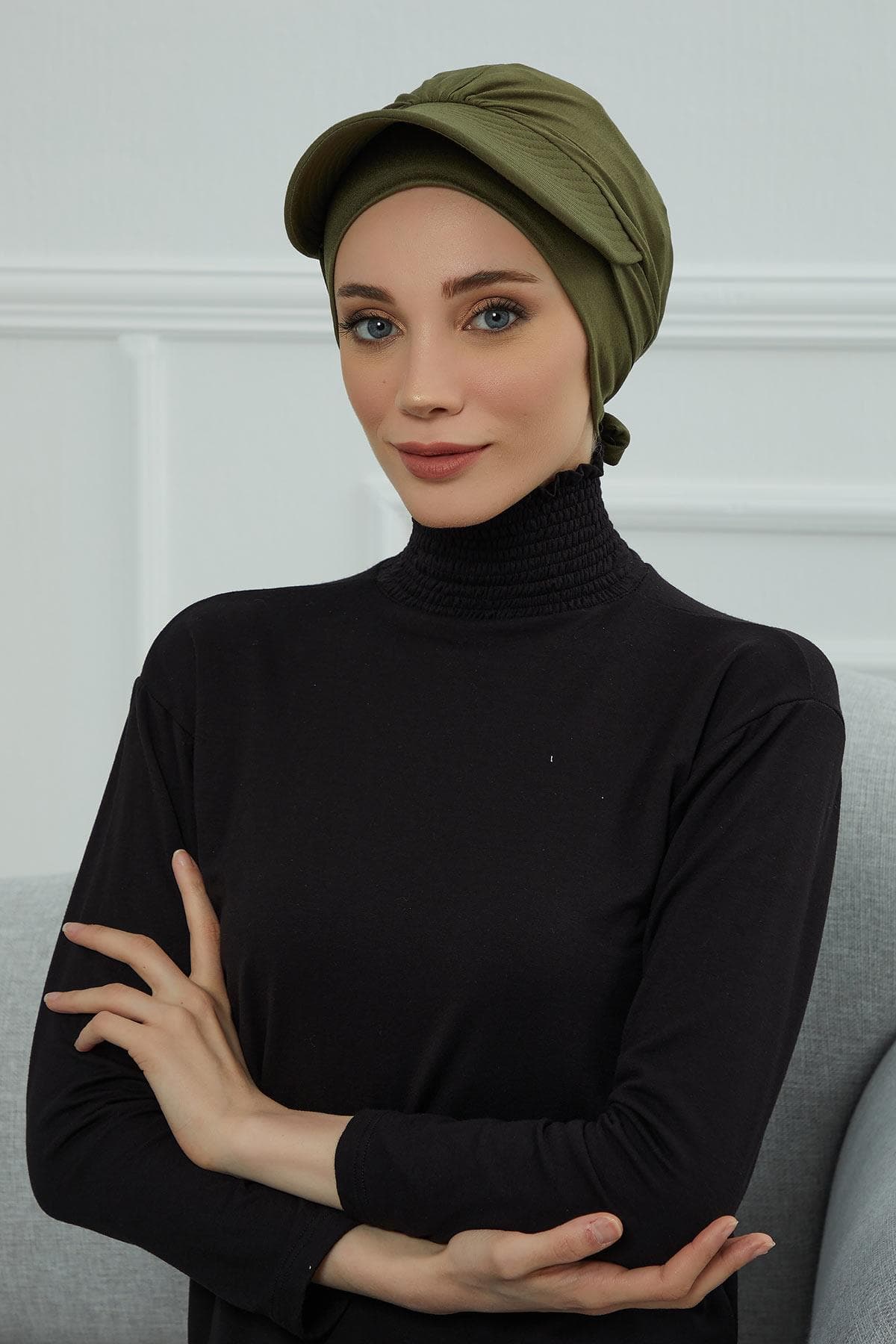 Siperlik Detaylı Penye Bone,B-66 Haki — görsel 1/6