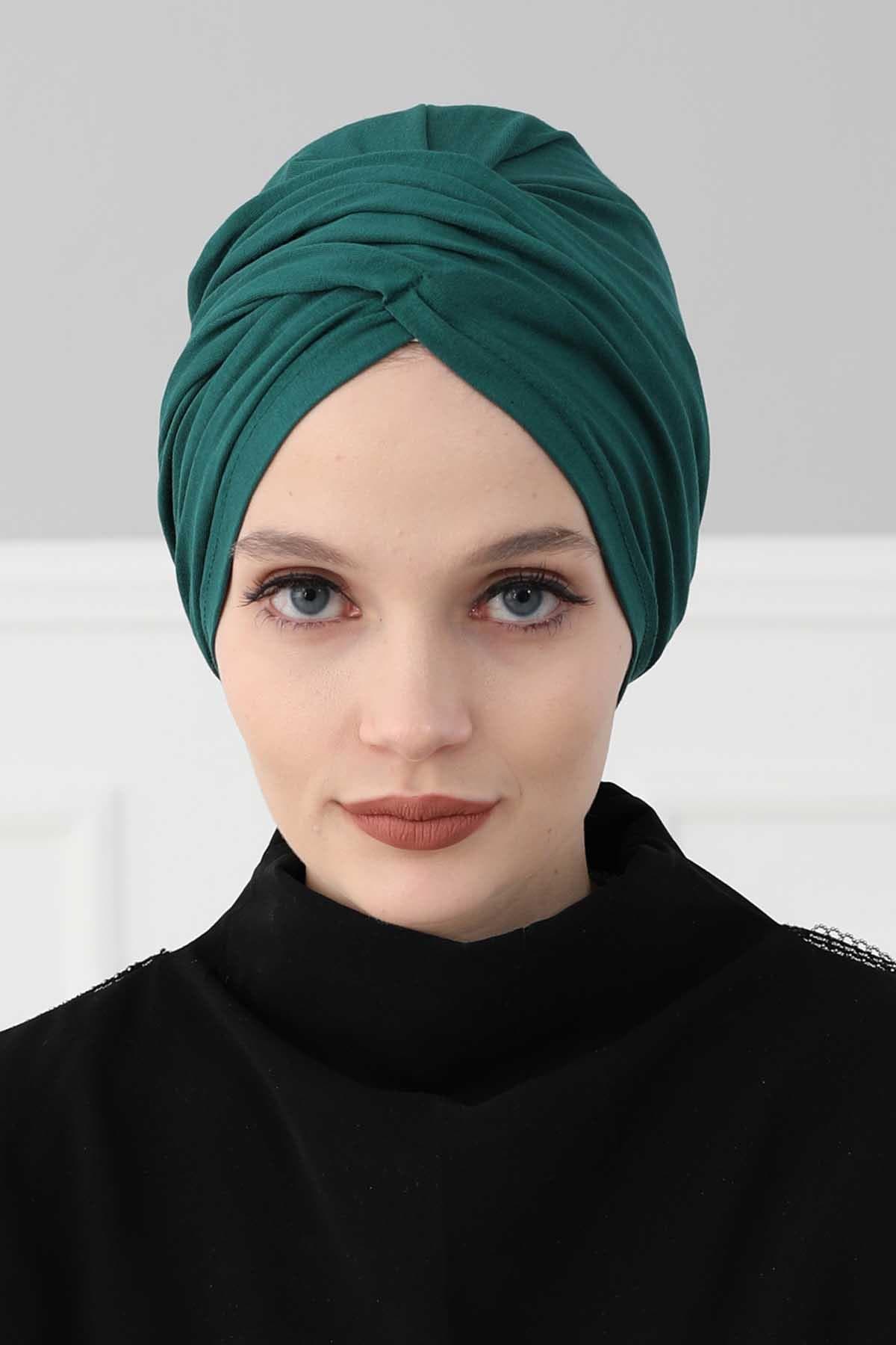 Tesettür Bone,B-9 Koyu Yeşil — görsel 1/4