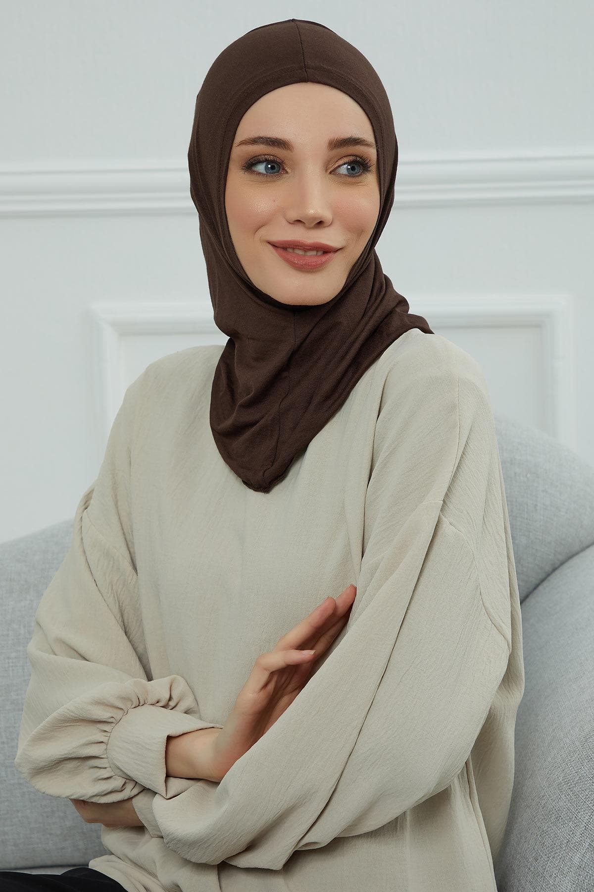 Tesettür İç Bone,TB-1 Kahverengi — görsel 1/7