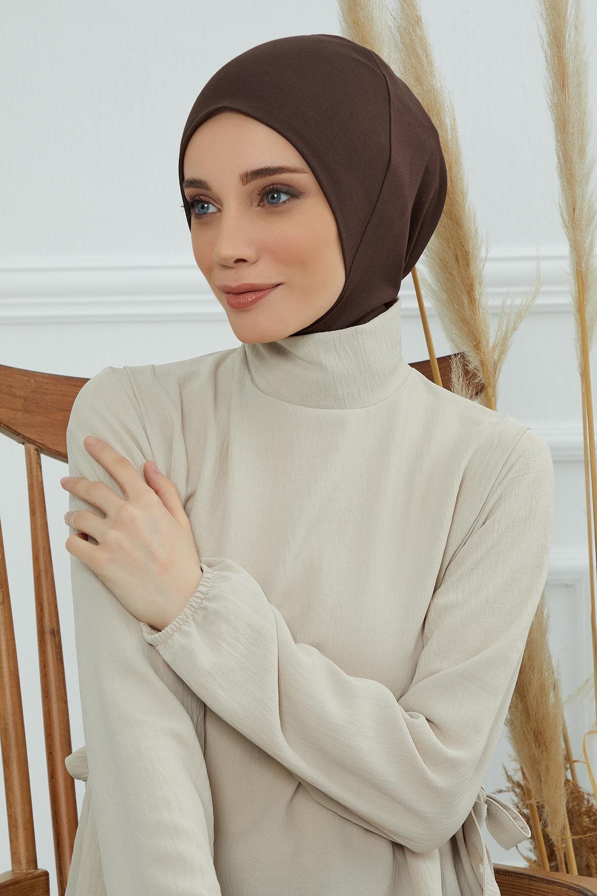 Tesettür İç Bone,TB-5 Kahverengi — görsel 1/6