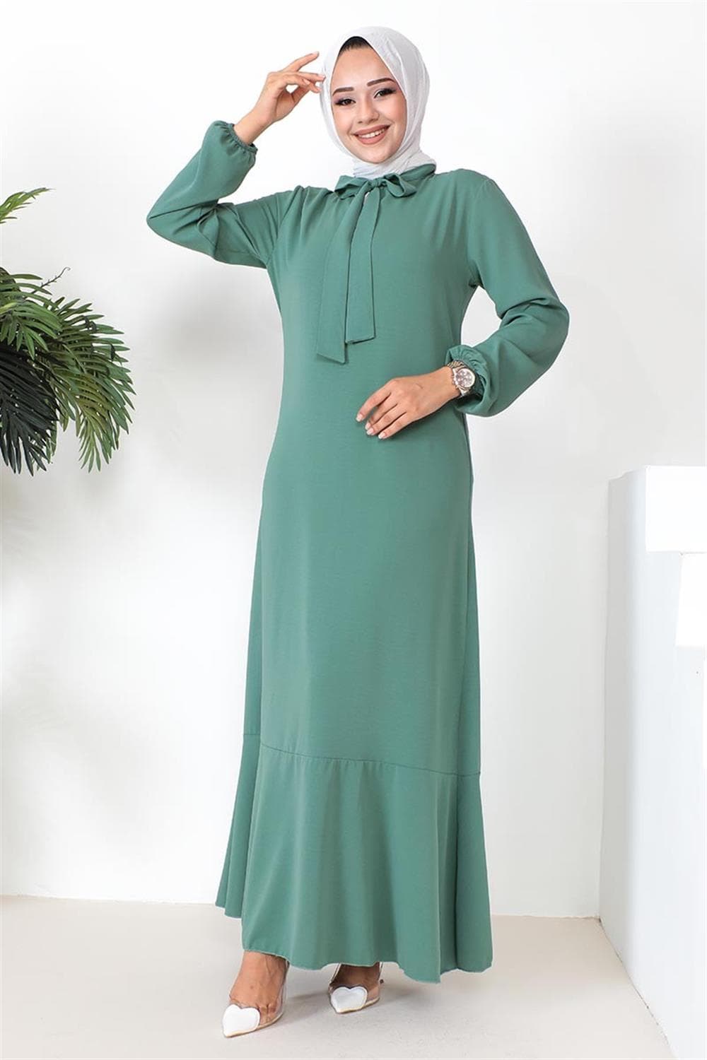 Tesettür Model Elbise MİNT — görsel 1/5