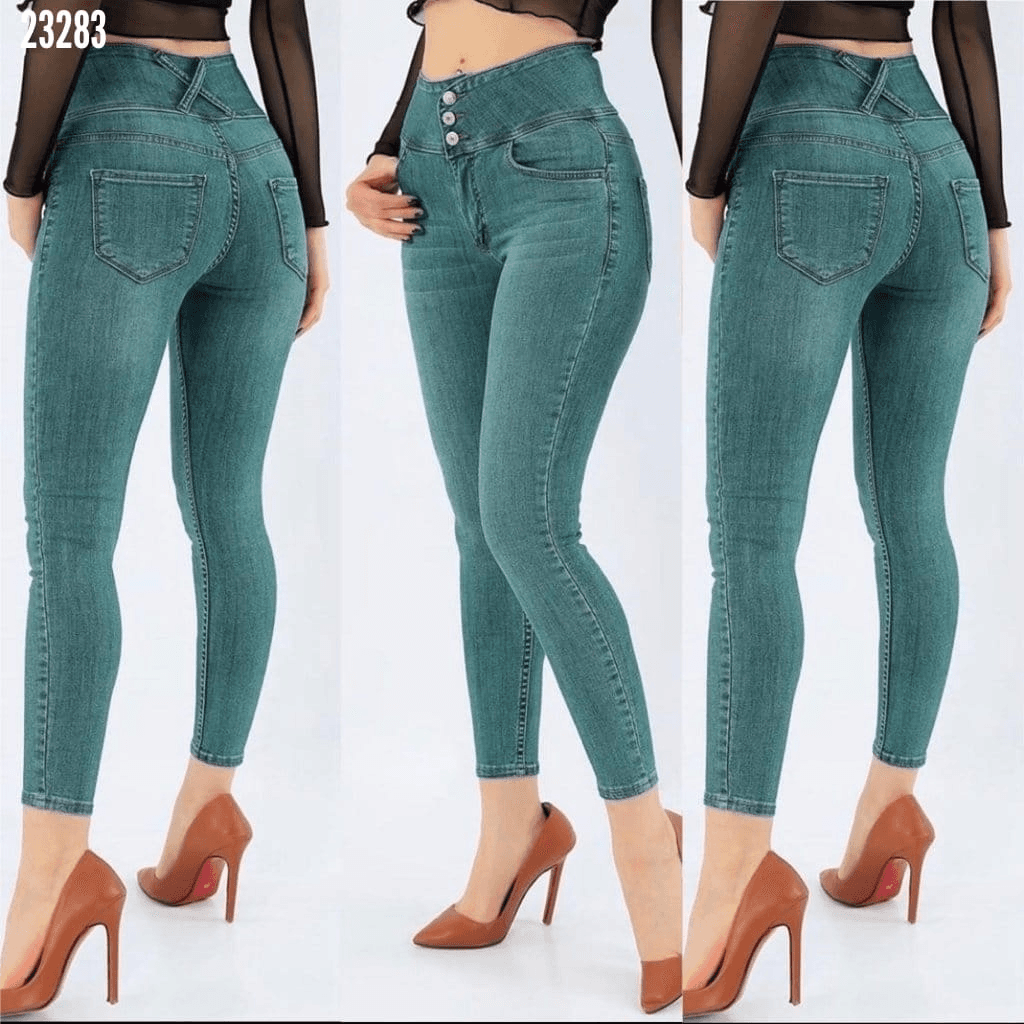 Yüksek Bel Likralı Jean Pantolon 90 Cm — görsel 1/7