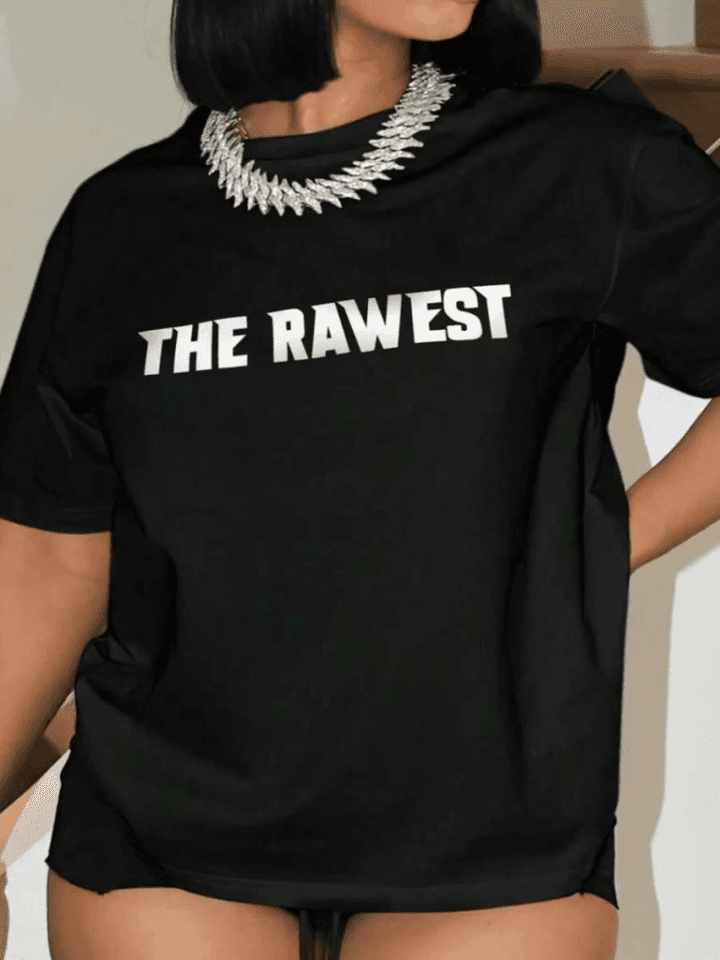 Baskılı Oversize T-shirt - Siyah — görsel 1/3