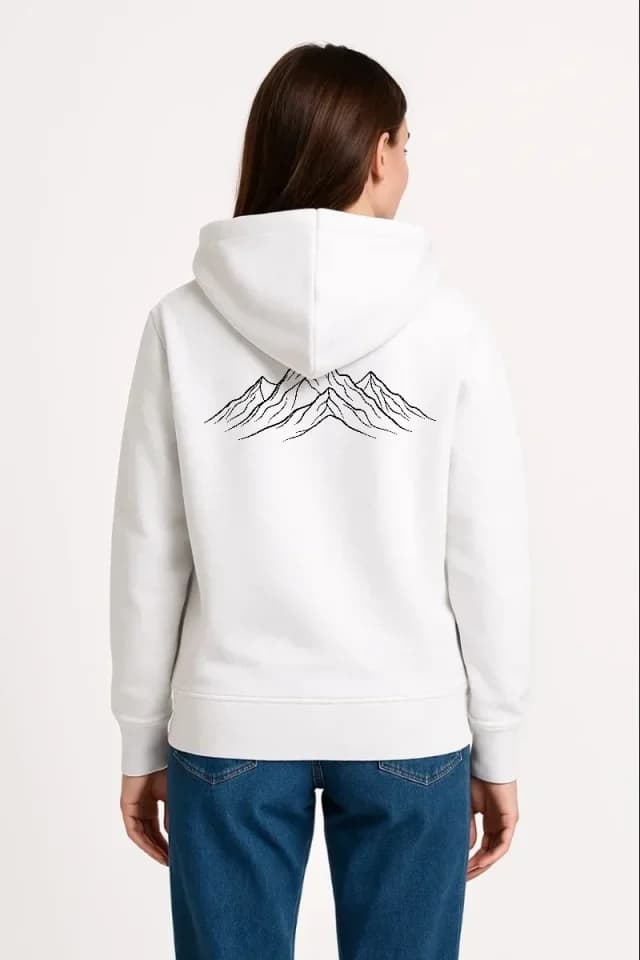 Nihilist Penguen Özel Tasarım Oversize Kapüşonlu Sweatshirt - Beyaz — görsel 1/2