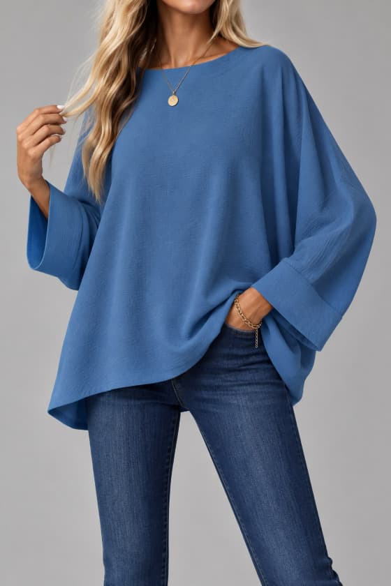 Oversize Yarasa Kol Bluz — görsel 1/1