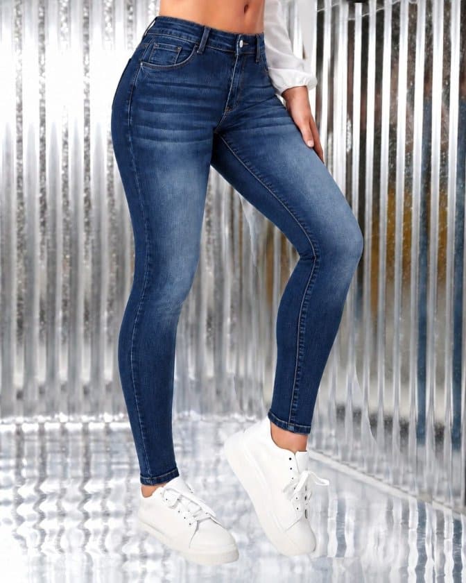 Kadın Yüksek Bel Cep Detaylı Skinny Kot Pantolon — görsel 1/10