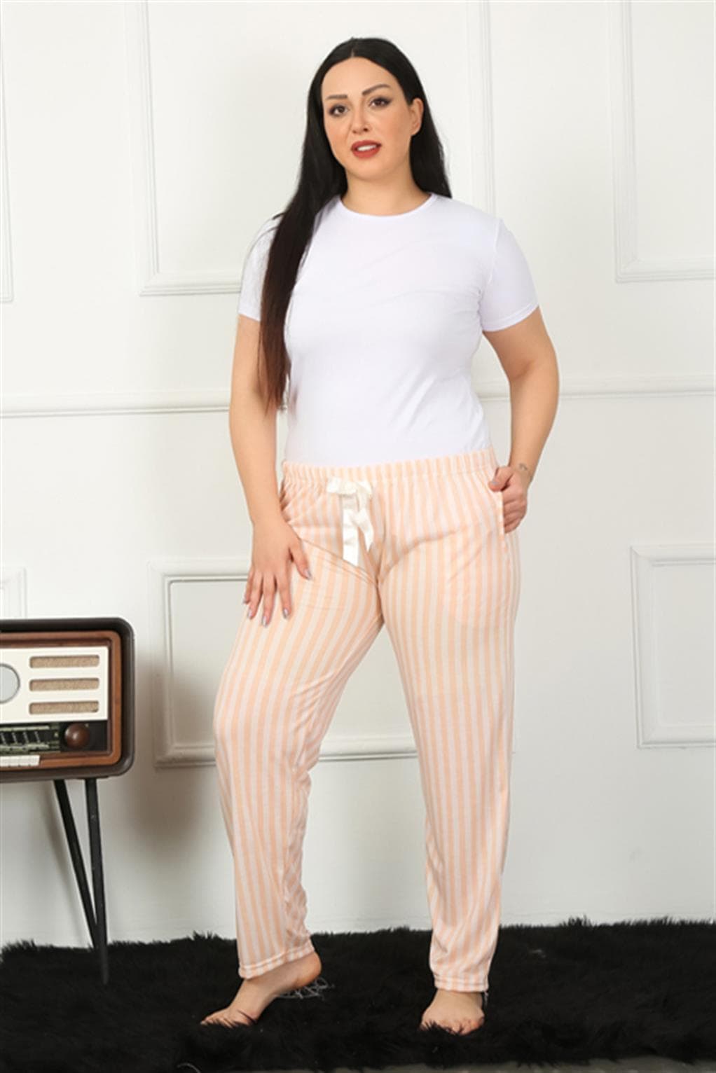 Kadın Pamuklu Büyük Beden Alt Pijama 27453