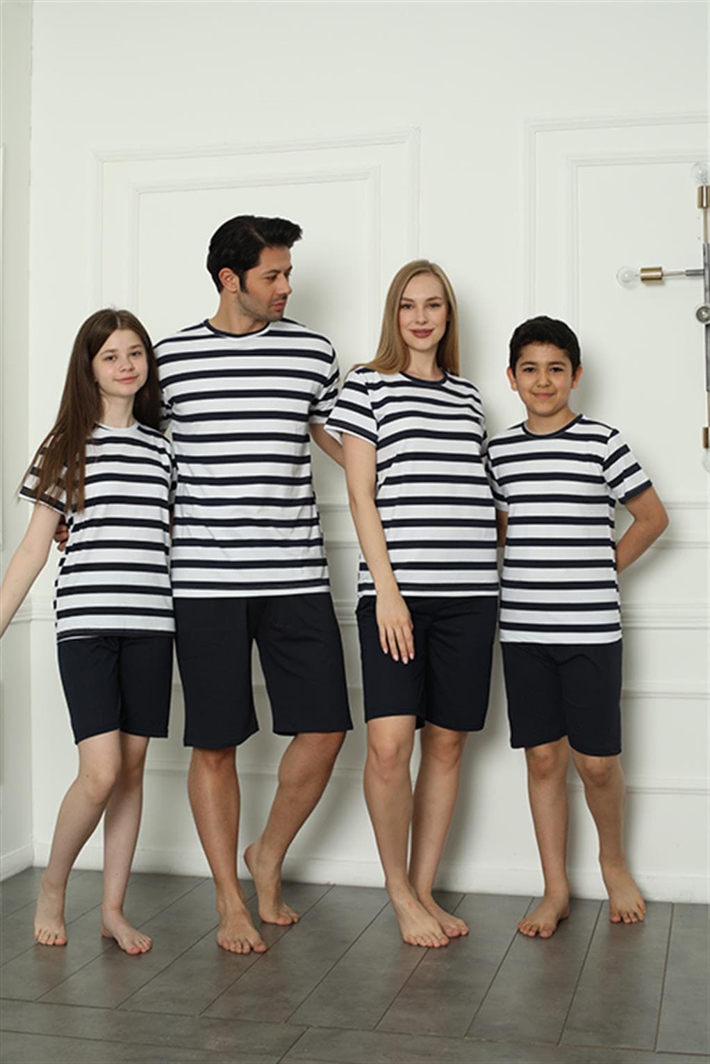 Aile Penye Şortlu Pijama Takım (anne - kız ) 50116 Ayrı Ayrı Satılır . Fiyatları Farklıdır