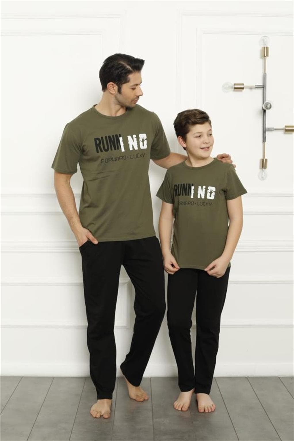 Baba Oğul Haki Aile Pijama Takım Ayrı Ayrı Satılır 50102