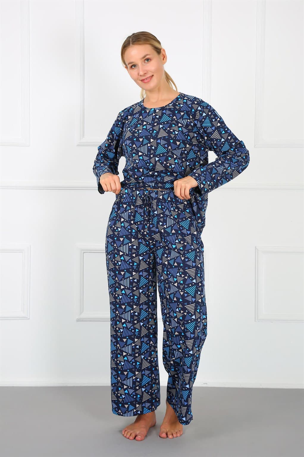 Kadın %100 Pamuk Büyük Beden Pijama Takım 202172