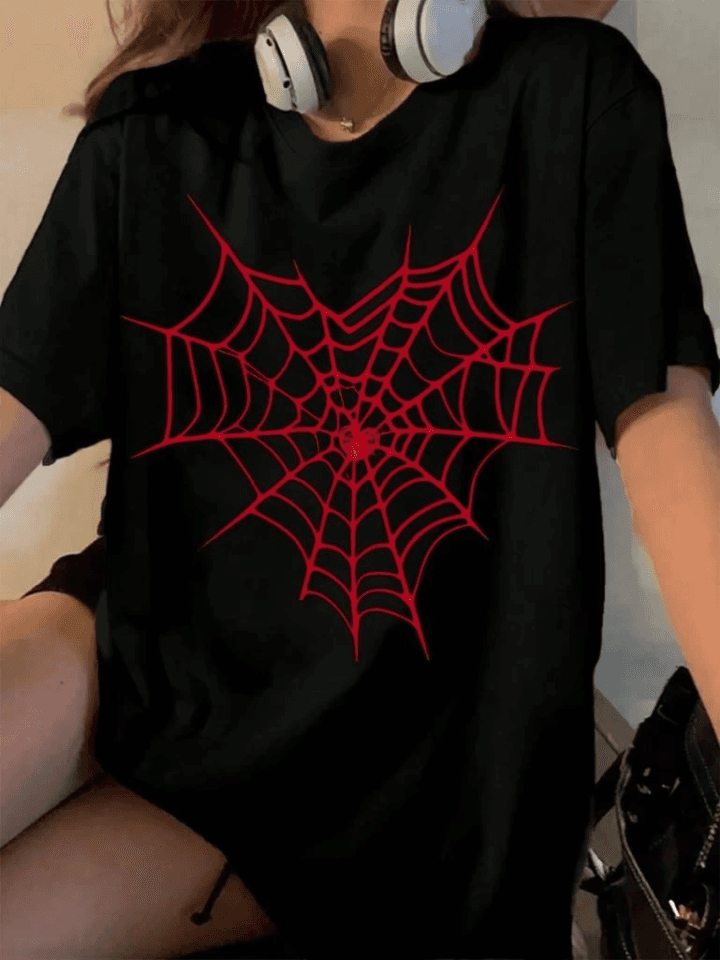 Baskılı T-shirt - Siyah