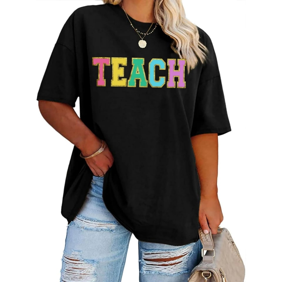 Baskılı T-Shirt - Siyah — görsel 1/1