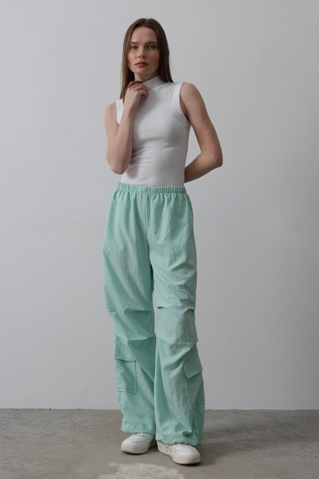 Paraşüt Cargo Pantolon - Mint — görsel 1/4