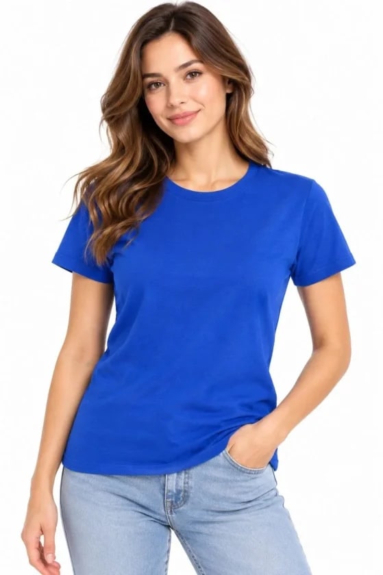 Basic Tişört Bisiklet Yaka Kısa Kol Günlük Yazlık Slim Fit T-Shirt — görsel 1/3