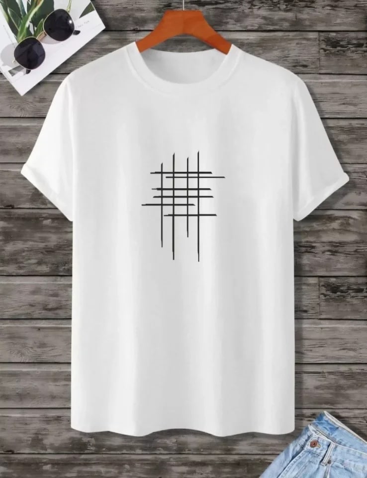 Unisex Baskılı Oversize T-Shirt - Beyaz — görsel 1/2
