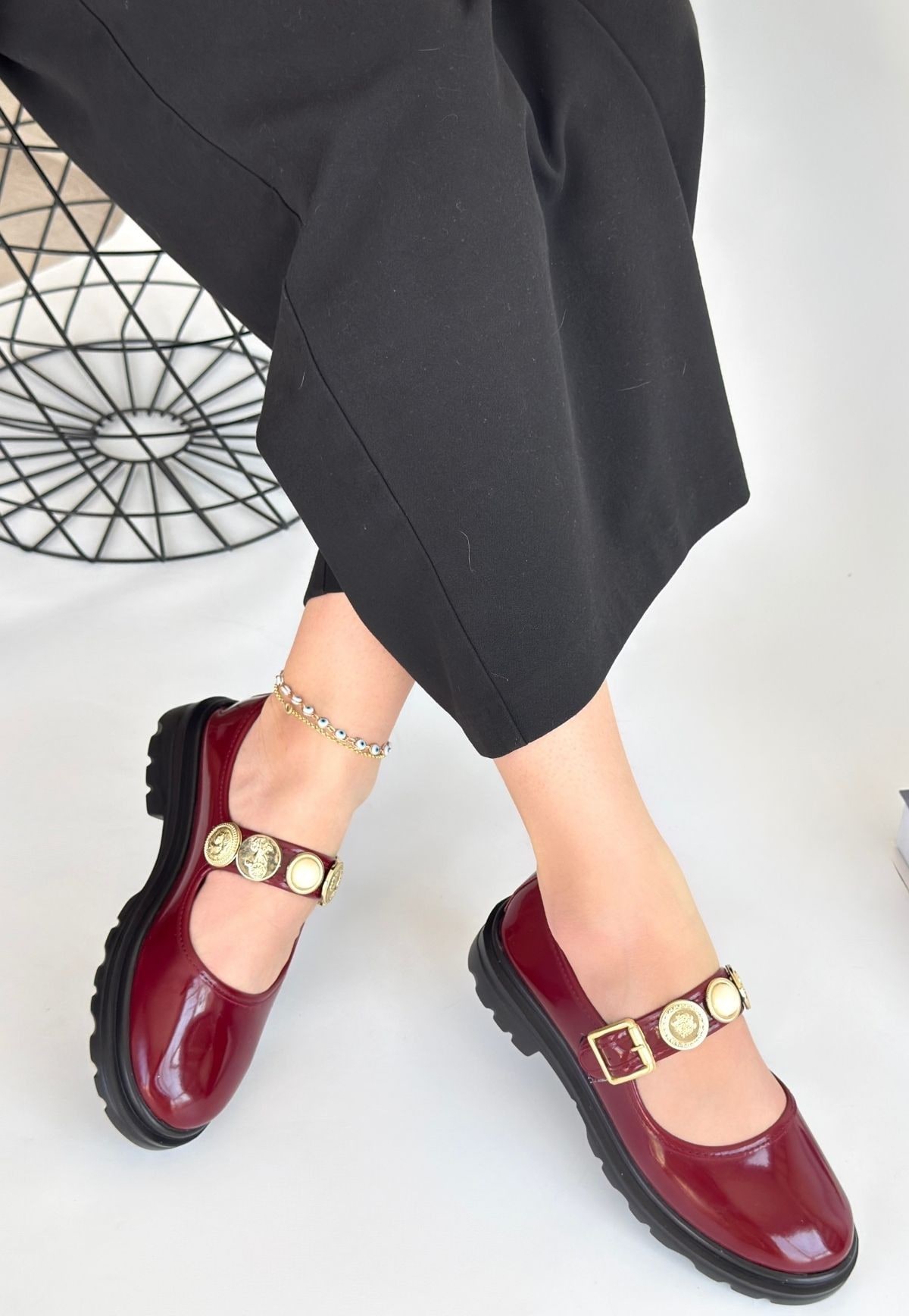 Okira Bordo Rugan Oxford Ayakkabı — görsel 1/4
