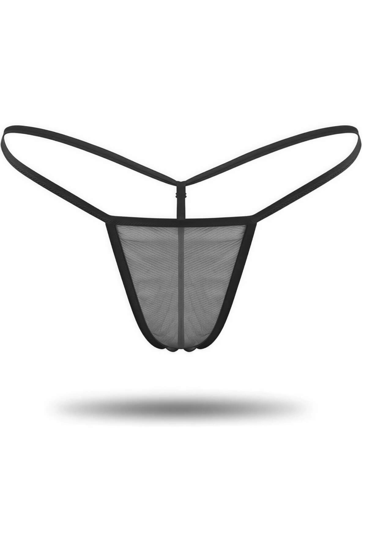 Siyah Transparan Tül String Tanga Tm1114 — görsel 1/2