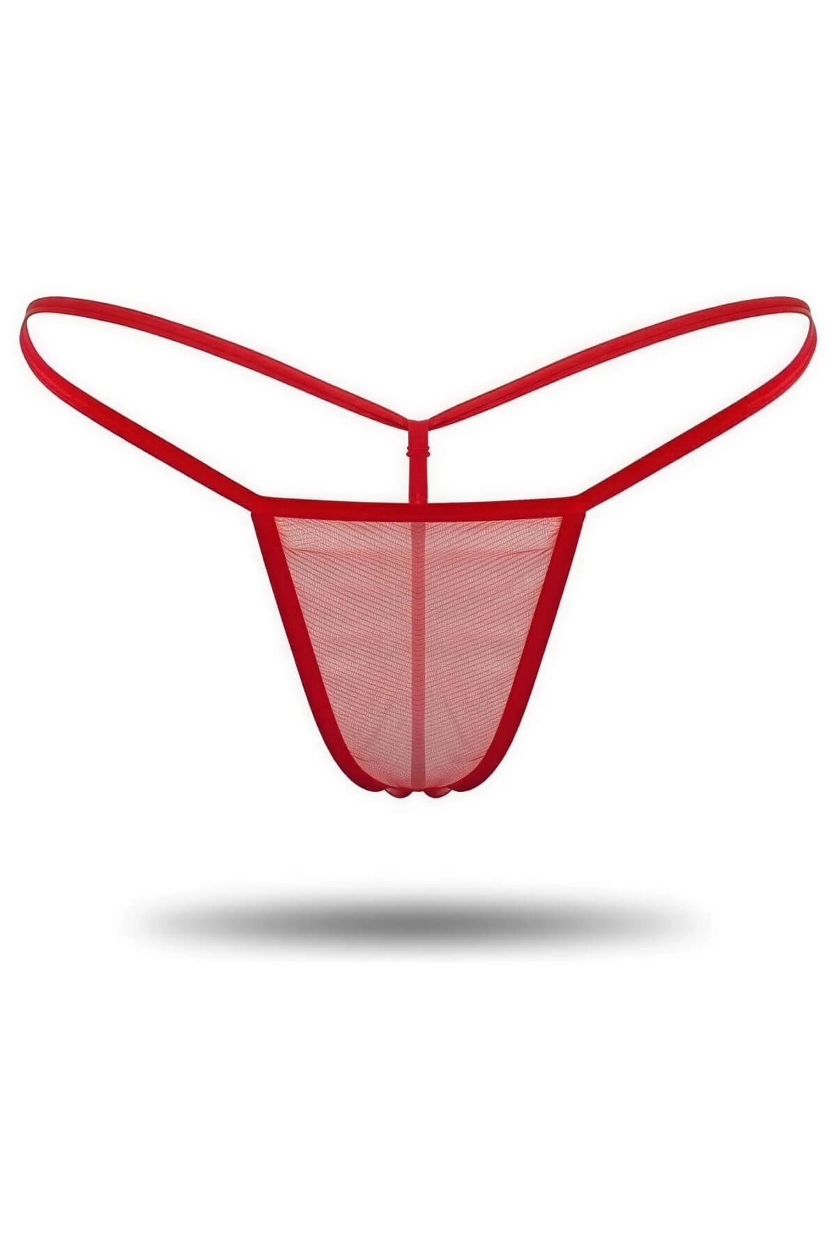 Kırmızı Transparan Tül String Tanga Tm1115 — görsel 1/2