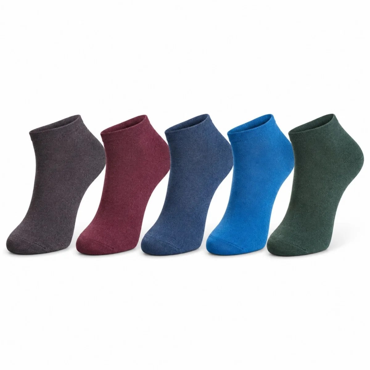 Erkek Pamuklu Patik Çorap 5'li 39-44 | Dikişsiz Burun, Koku Karşıtı, Nefes Alan Sneaker — görsel 1/5