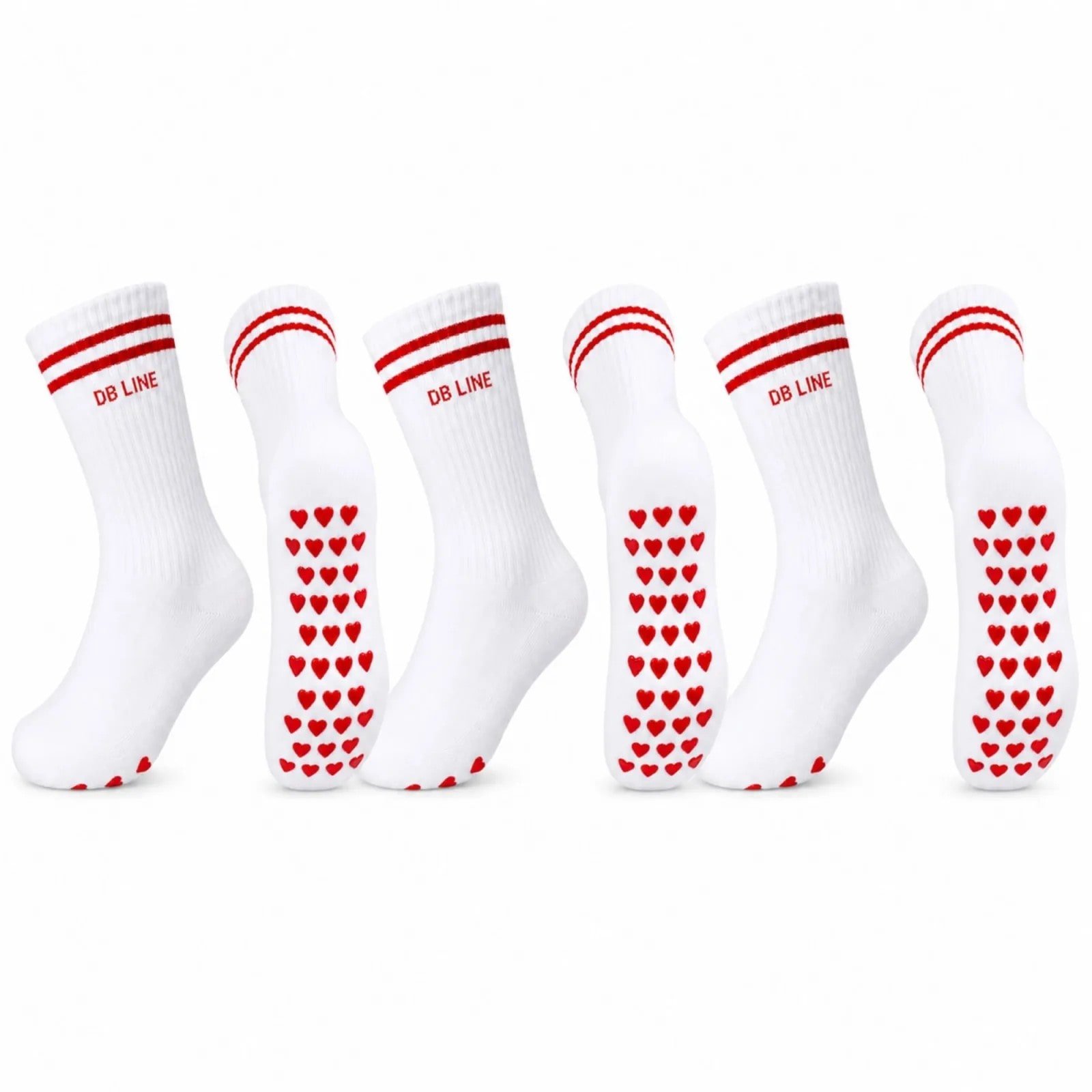 Db Lıne Kaydırmaz Yoga Pilates Çorabı 4'lü | Pamuklu Silikon Taban, Barre Stüdyo Spor
