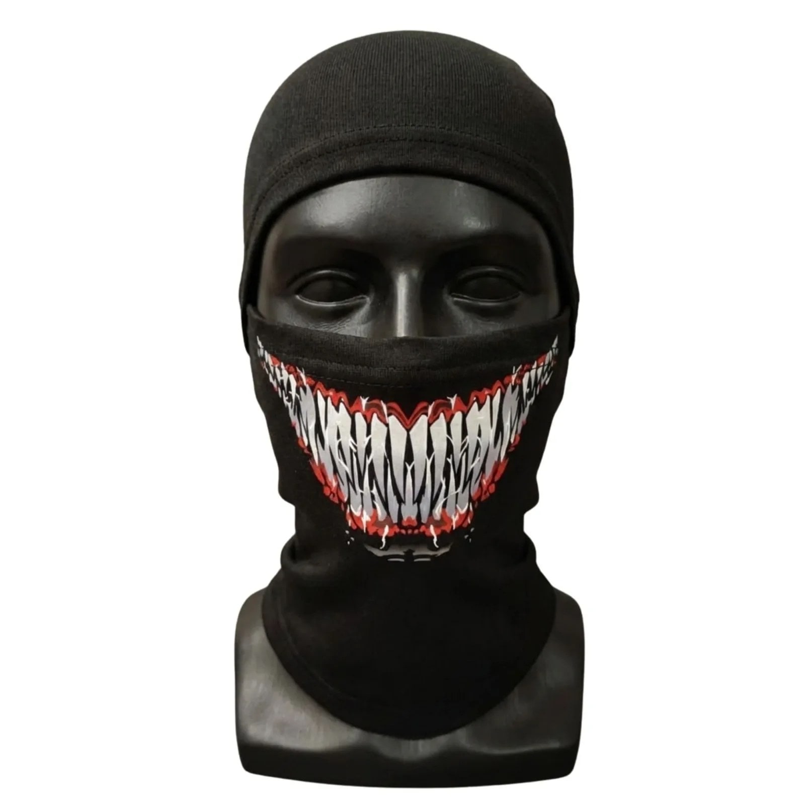 Unisex Tam Yüz Balaklava Diş Desenli Kışlık Maske Nefes Alan Esnek Kask Altı Boyunluk Yumuşak Viskoz — görsel 1/7