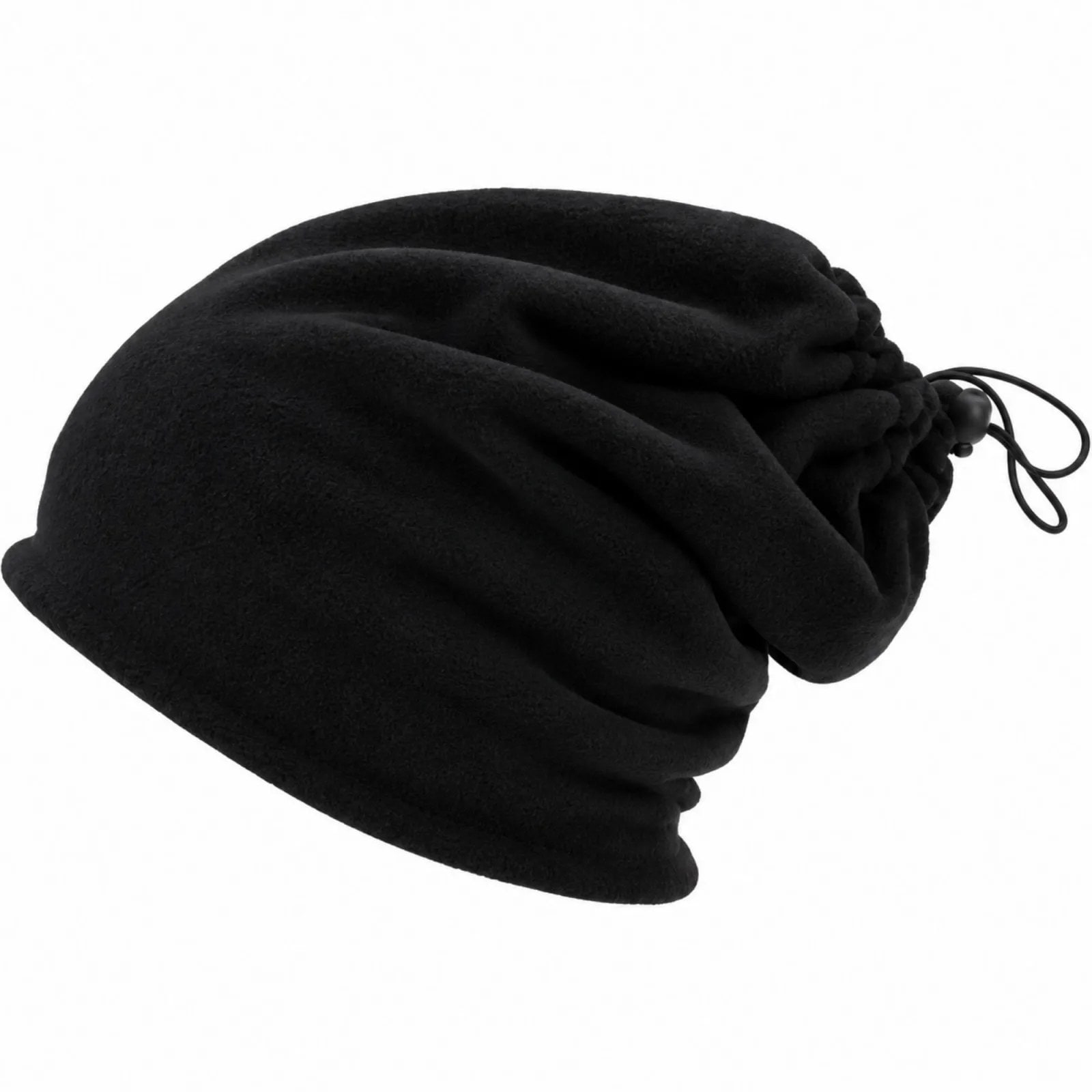 Unisex Polar Bere Boyunluk 2'si 1 Arada Ayarlanabilir Büzgülü Sıcak Tutan Kışlık Siyah Günlük Konfor — görsel 1/8